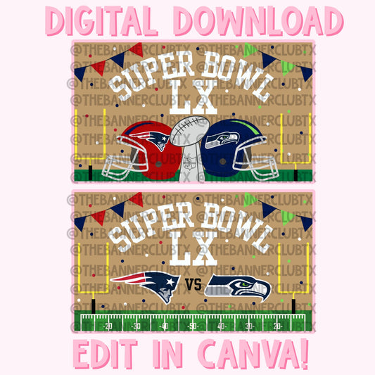 Sunday Game Banner Template | Digital File