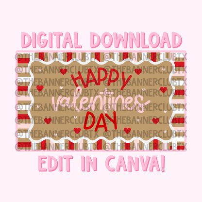 Happy Valentine’s Day Banner Template | Digital File