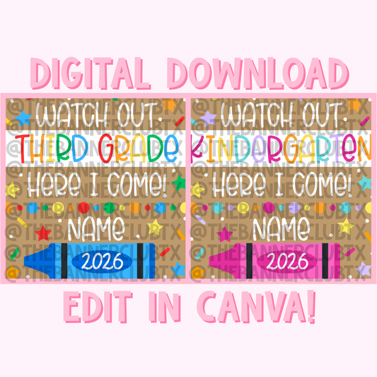 Back to School Minis Banner Template | Digital File