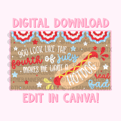 Fourth of July Banner Template | Digital File
