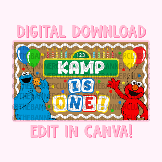 Sesame Banner Template | Digital File