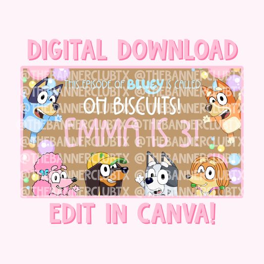 Blue Friends Banner Template | Digital File