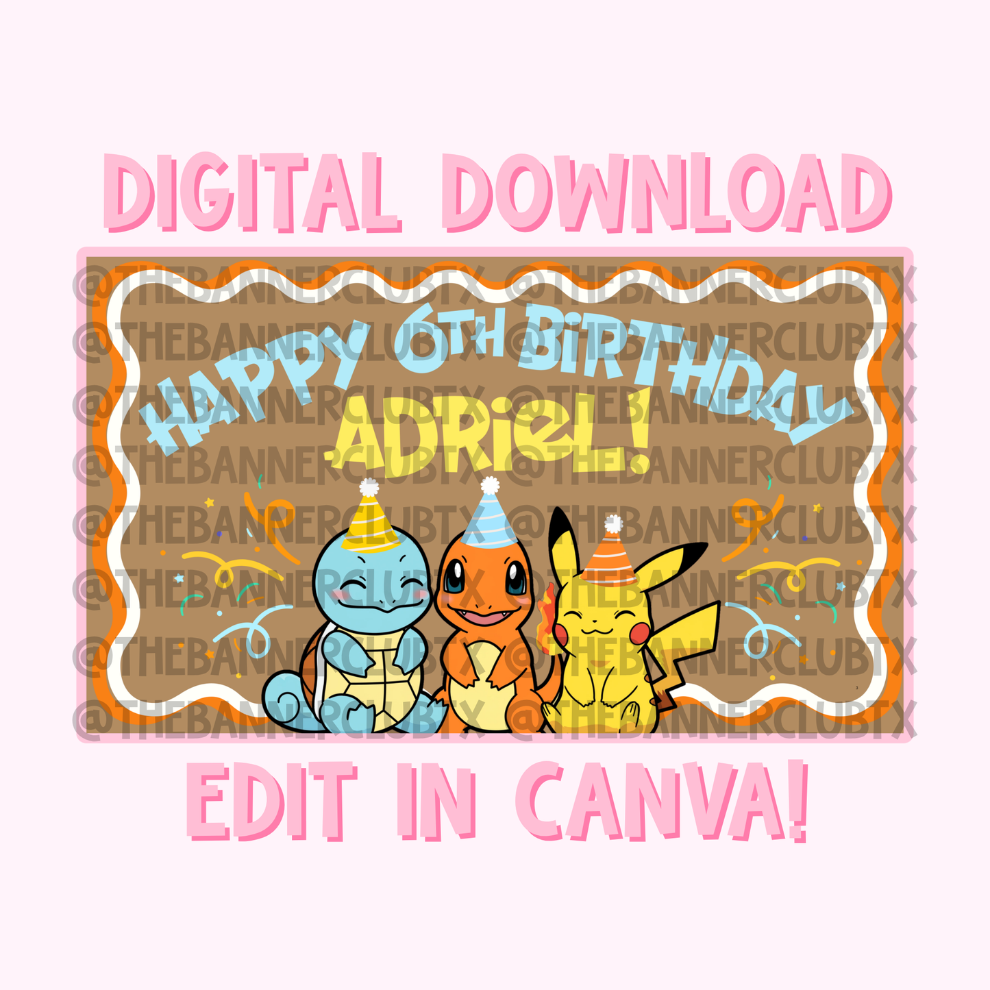 Poke Banner Template | Digital File