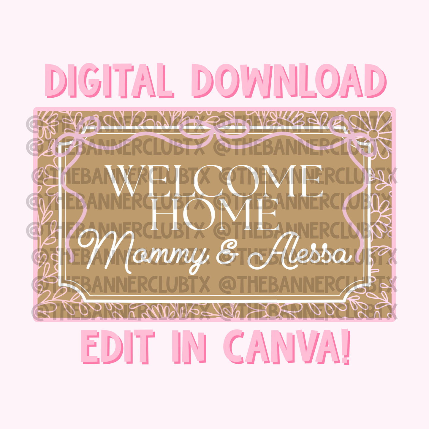 Welcome Baby Banner Template | Digital File