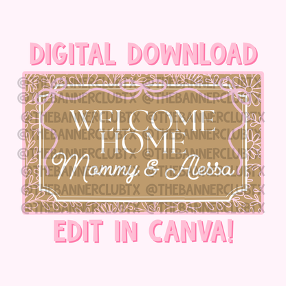 Welcome Baby Banner Template | Digital File
