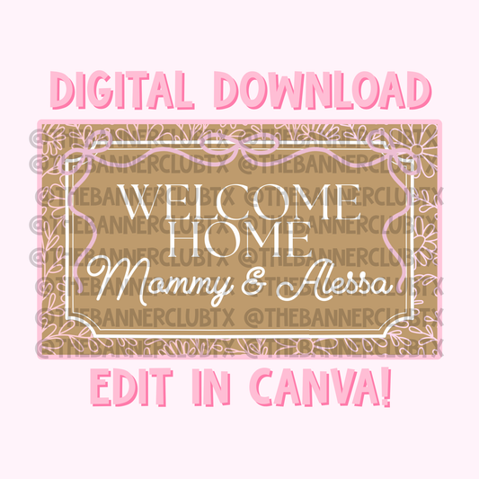 Welcome Baby Banner Template | Digital File