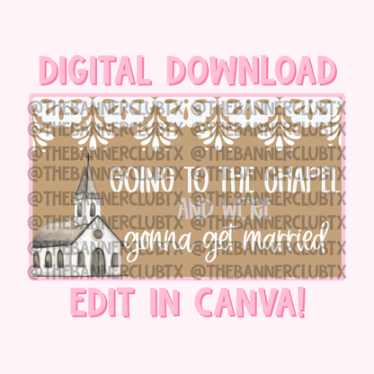 Going to Chapel Banner Template | Digital File