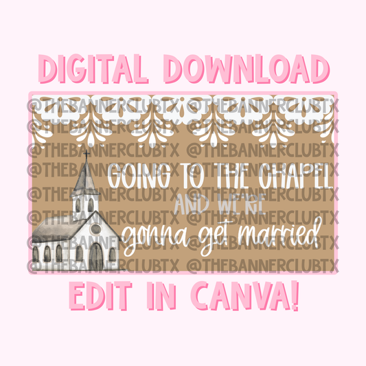 Going to Chapel Banner Template | Digital File