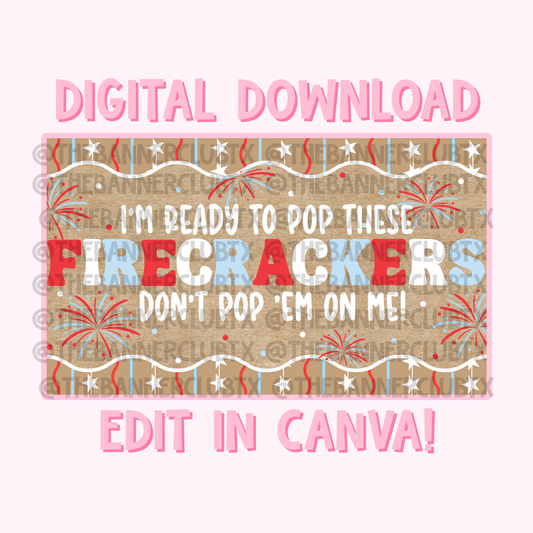 Fourth of July Banner Template | Digital File