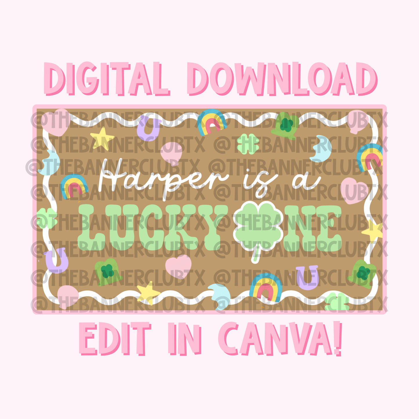 Lucky One Banner Template | Digital File