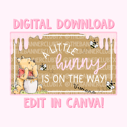 A Little Hunny Banner Template | Digital File
