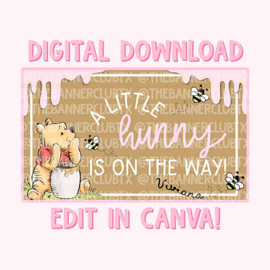 A Little Hunny Banner Template | Digital File