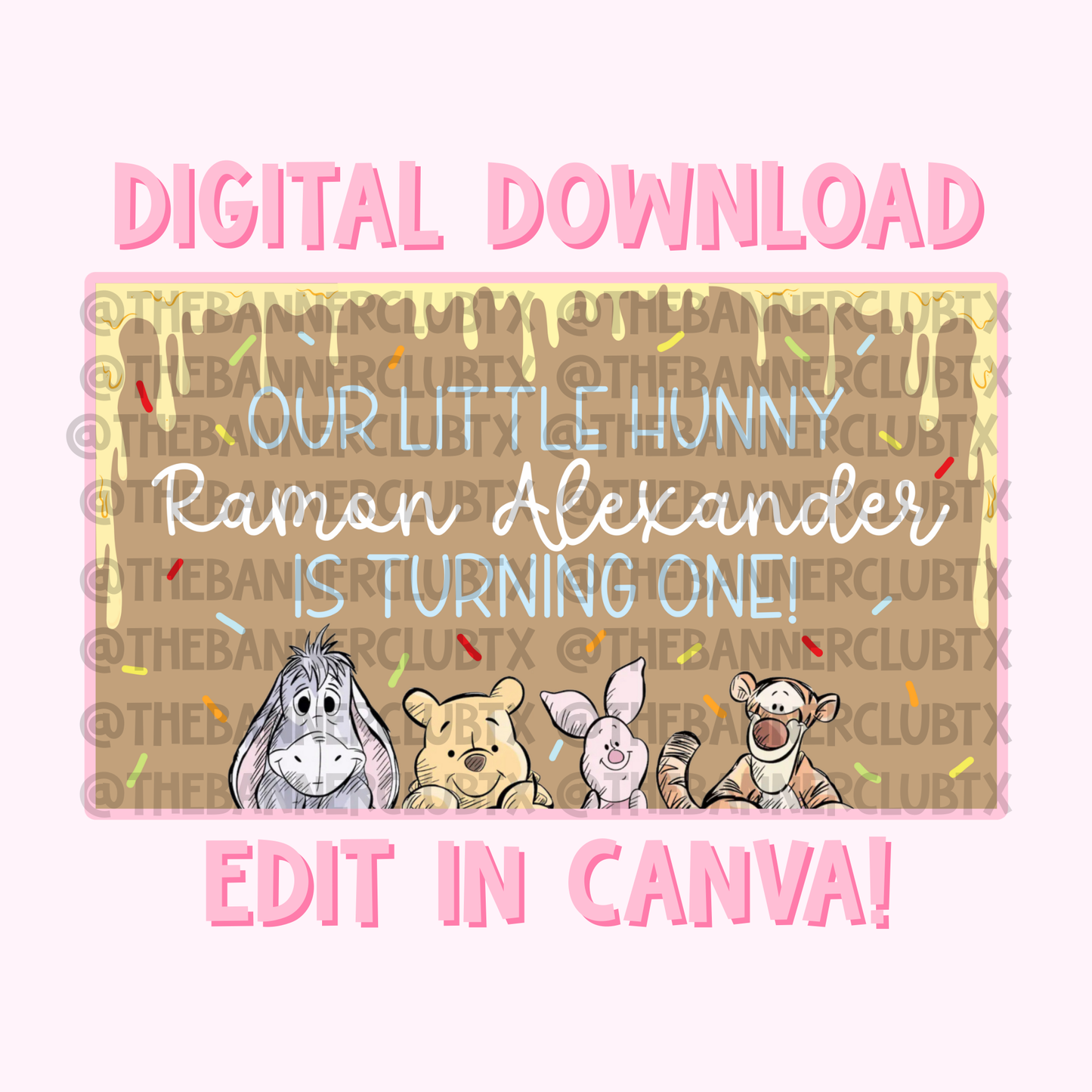 Our Little Hunny Banner Template | Digital File