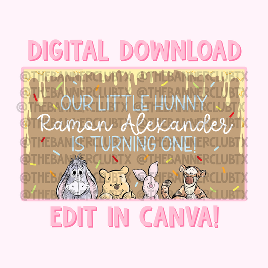 Our Little Hunny Banner Template | Digital File