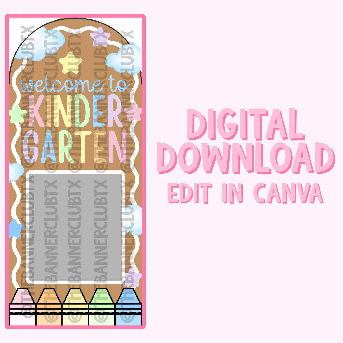 Welcome to Kinder Arch Banner Template | Digital File