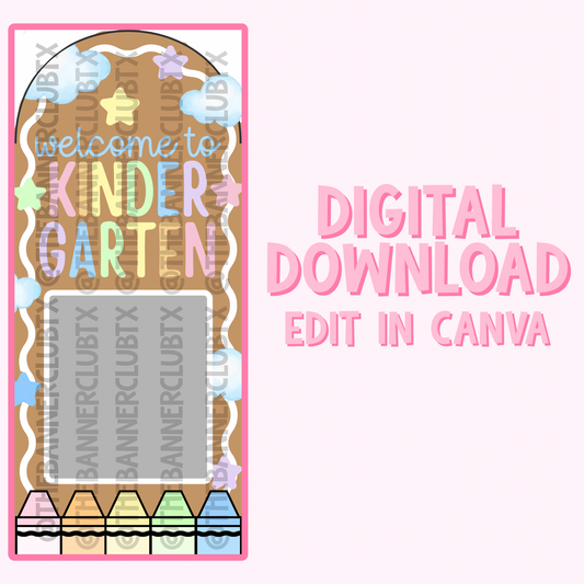 Welcome to Kinder Arch Banner Template | Digital File