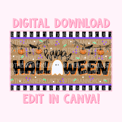 Happy Halloween Banner Template | Digital File