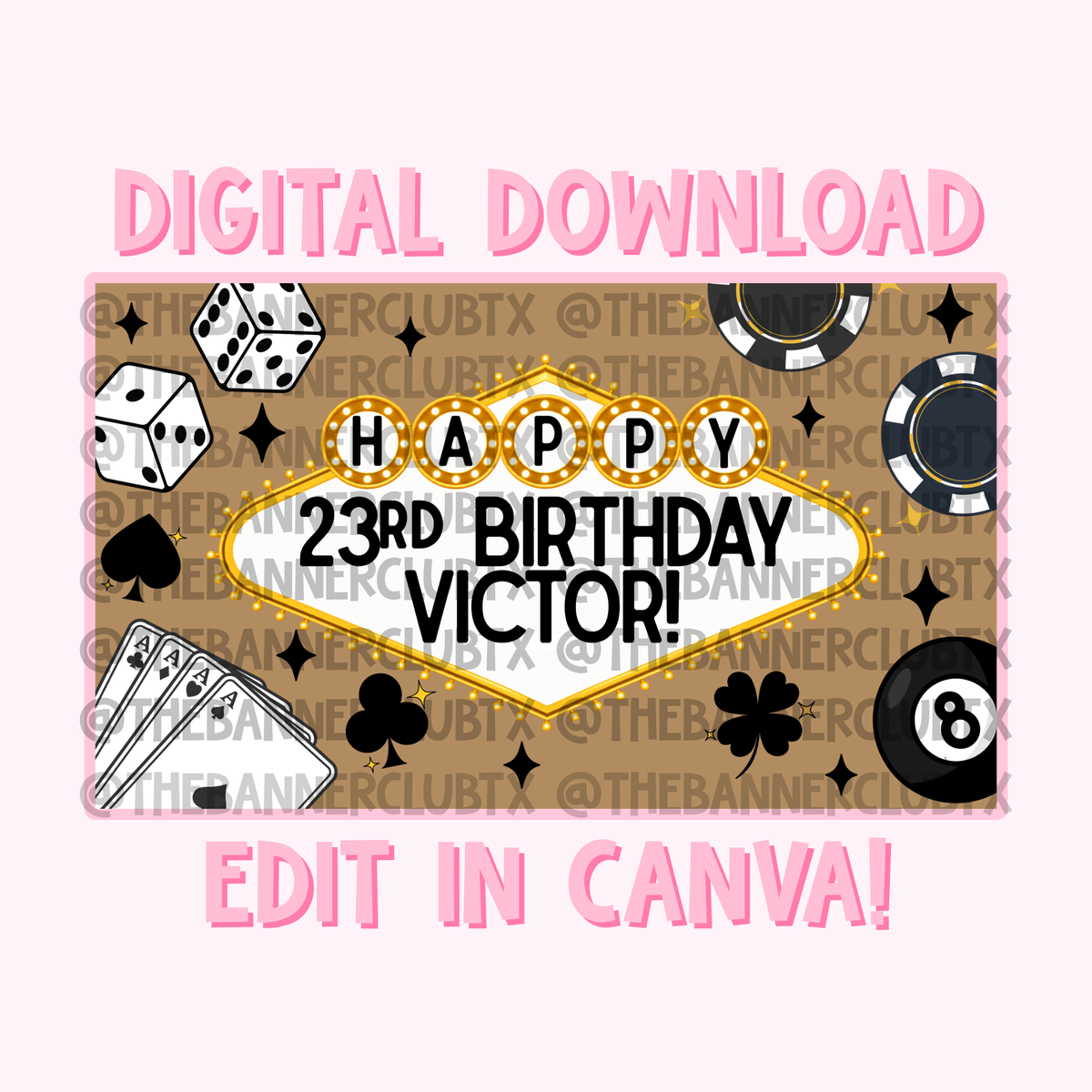 Casino Banner Template | Digital File
