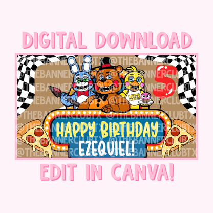 Five Nights Banner Template | Digital File