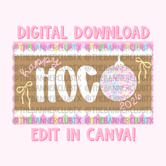 Happy Homecoming Banner Template | Digital File