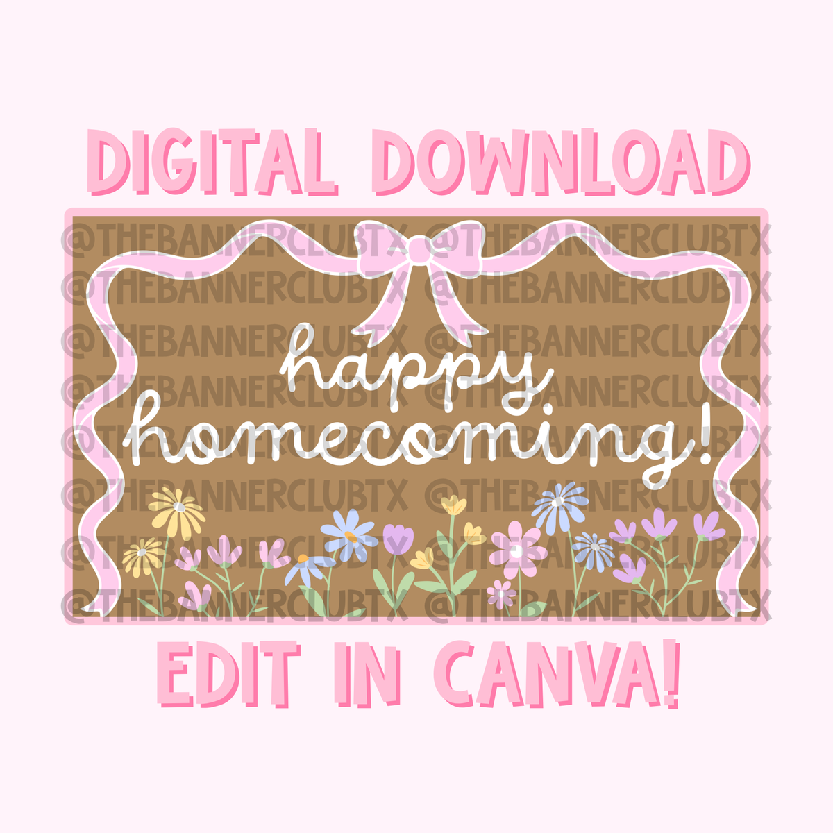 Happy Homecoming Banner Template | Digital File
