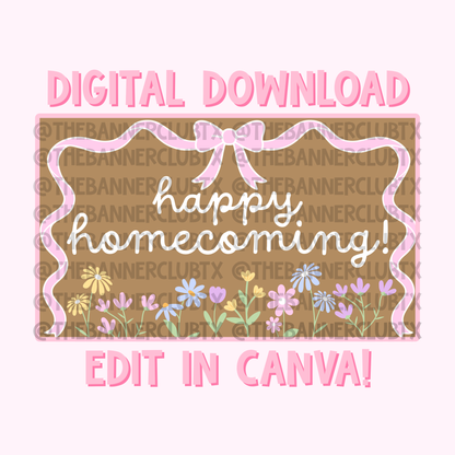 Happy Homecoming Banner Template | Digital File