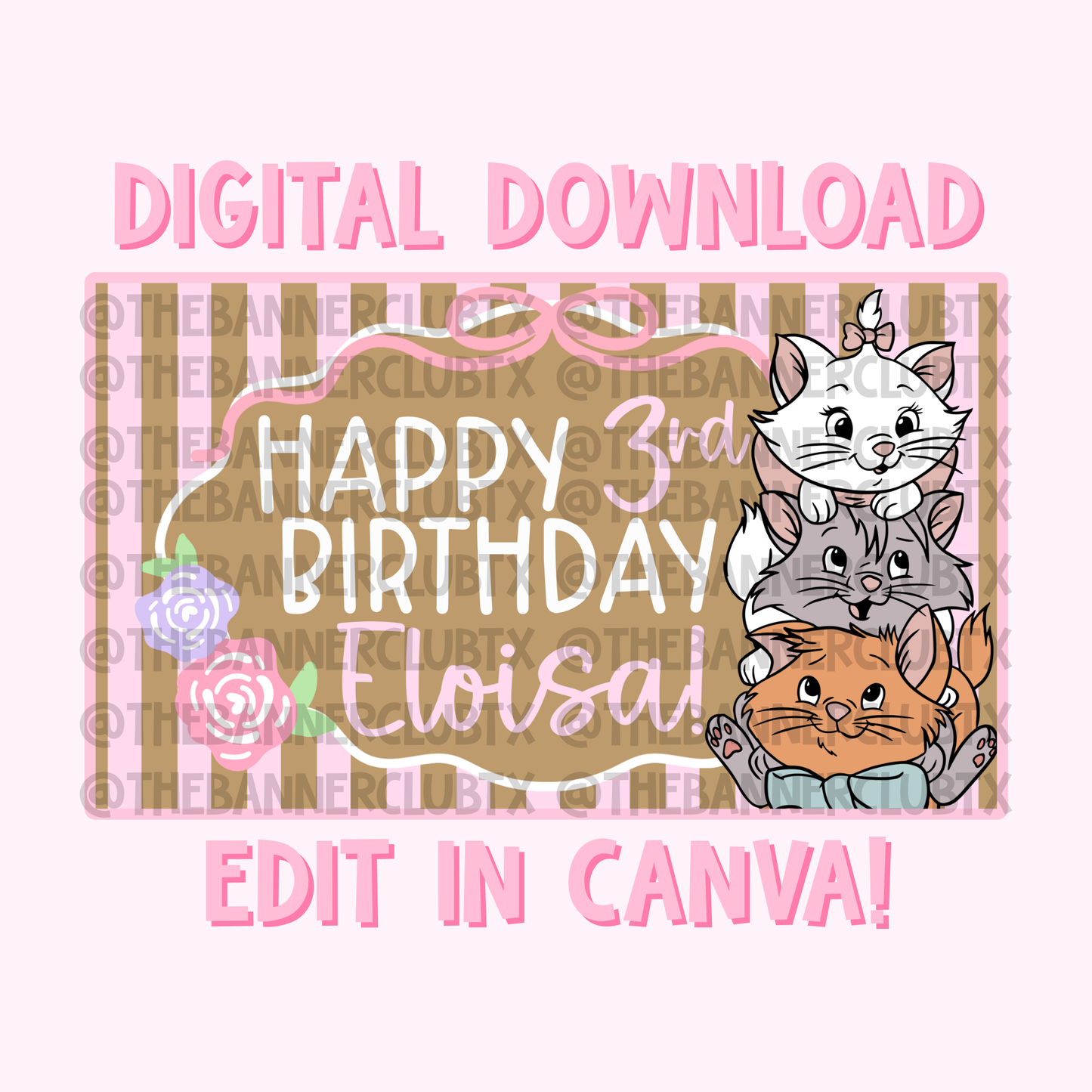 Cats Banner Template | Digital File