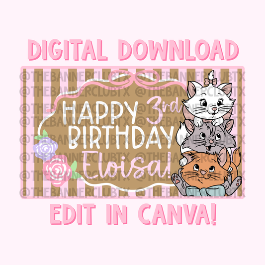 Cats Banner Template | Digital File