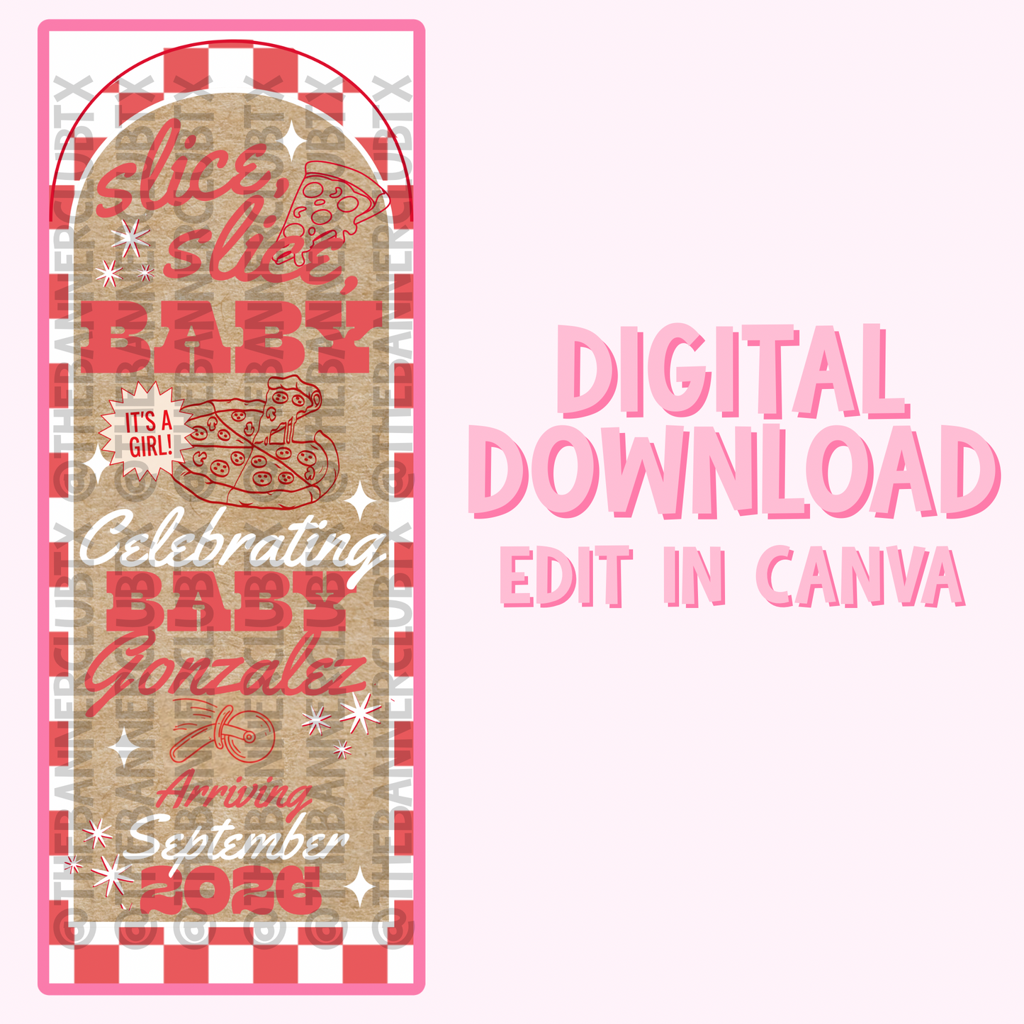 Slice Slice Baby Arch Banner Template | Digital File