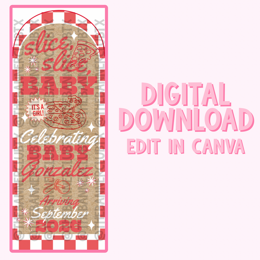 Slice Slice Baby Arch Banner Template | Digital File