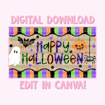 Happy Halloween Banner Template | Digital File