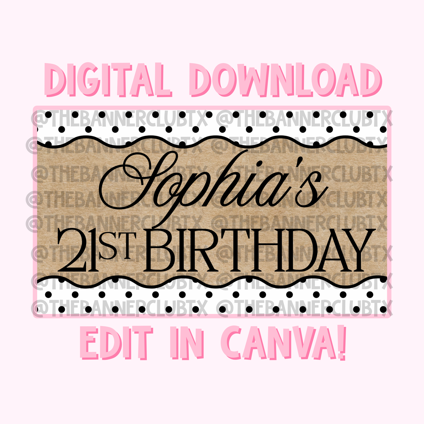 Spotted Banner Template | Digital File