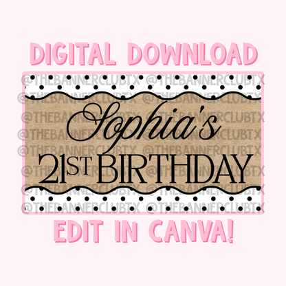 Spotted Banner Template | Digital File