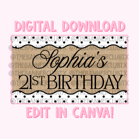 Spotted Banner Template | Digital File