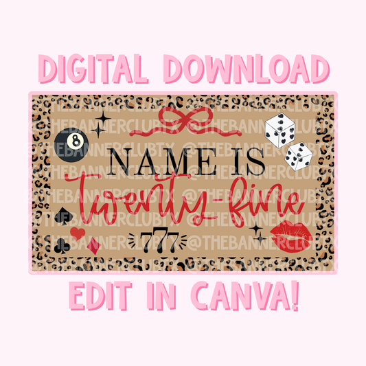 Twenty Fine Banner Template | Digital File