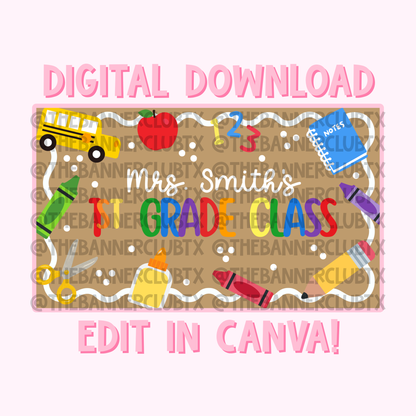 Old School Classroom Template | Digital File