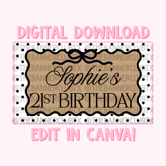Spotted Banner Template | Digital File
