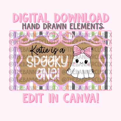 Spooky One Banner Template | Digital File