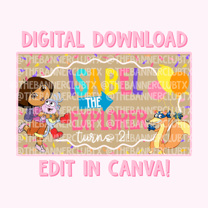 The Explorer Banner Template | Digital File