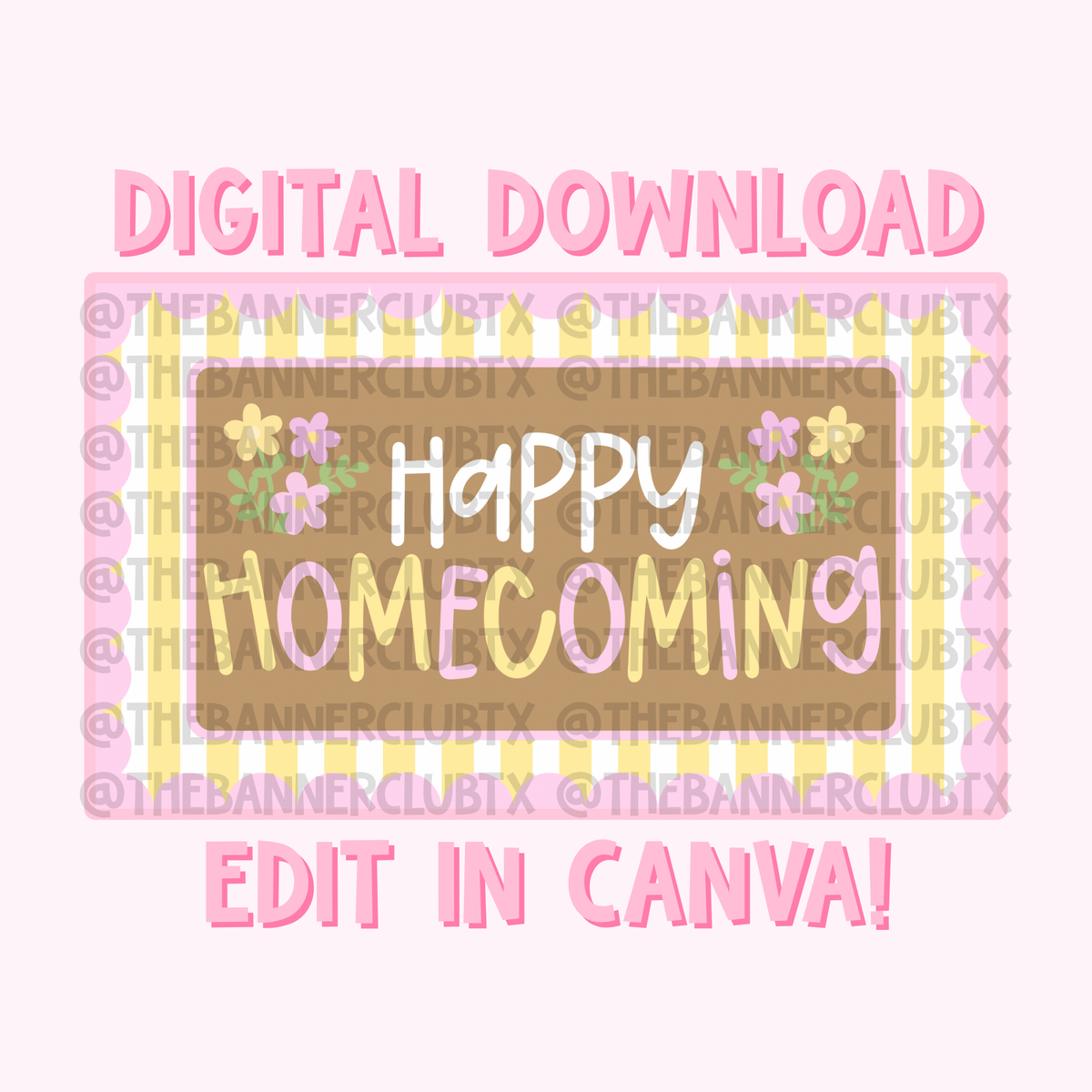 Happy Homecoming Banner Template | Digital File