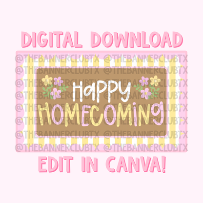 Happy Homecoming Banner Template | Digital File