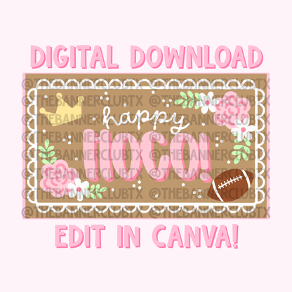 Happy Homecoming Banner Template | Digital File