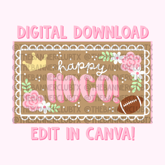 Happy Homecoming Banner Template | Digital File