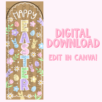 Happy Easter Arch Banner Template | Digital File