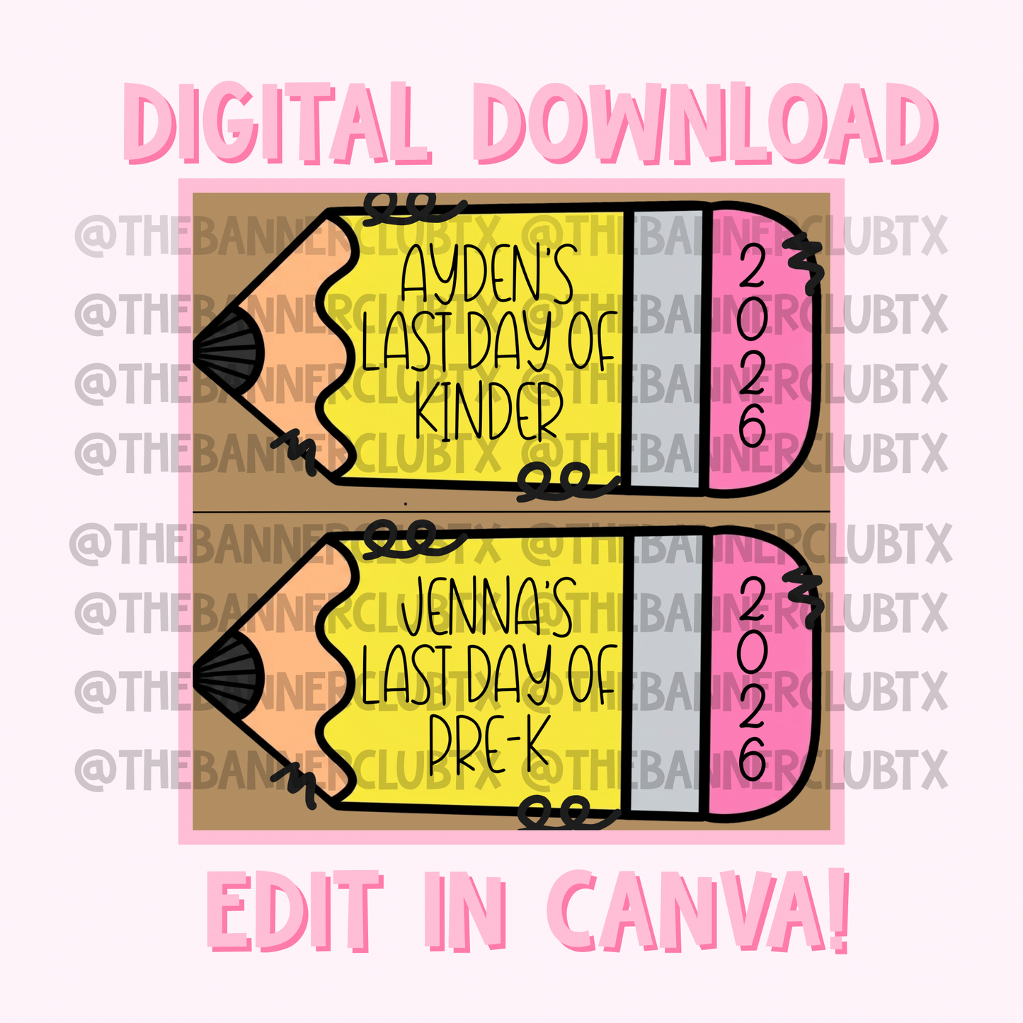 BTS Pencils Banner Template | Digital File