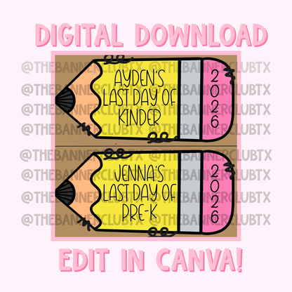 BTS Pencils Banner Template | Digital File