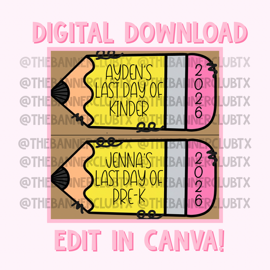 BTS Pencils Banner Template | Digital File