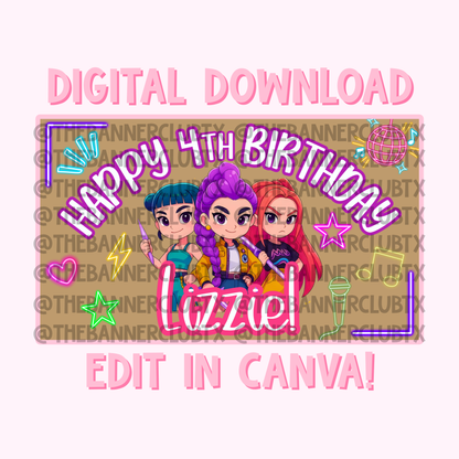 KPop Banner Template | Digital File