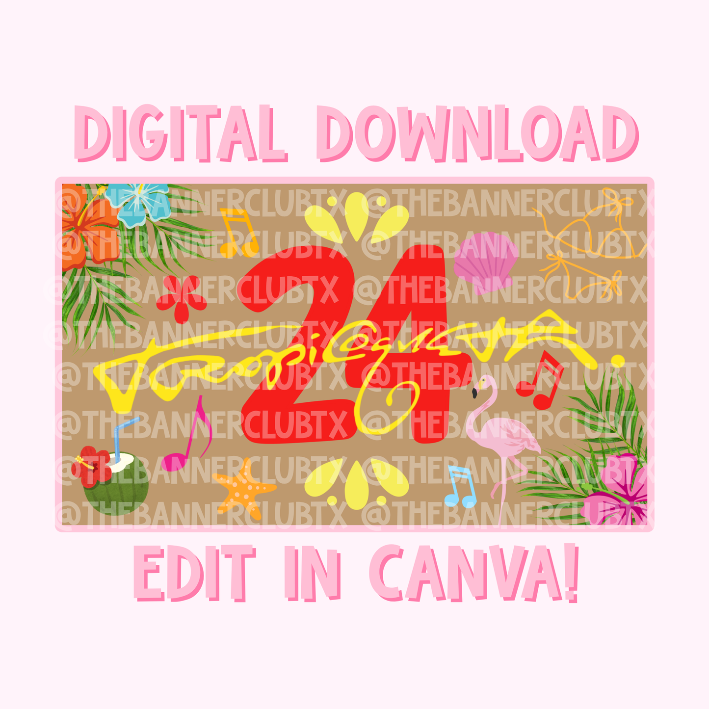 Tropicoqueta Banner Template | Digital File