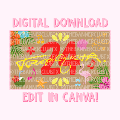 Tropicoqueta Banner Template | Digital File